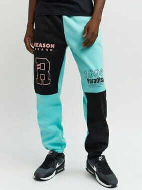 Reason Brand Paradise Color Block Logo Jogger Men's size Medium